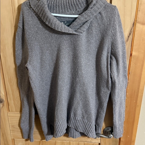 Natural Reflections Gray Cowl Neck Sweater - Picture 1 of 4